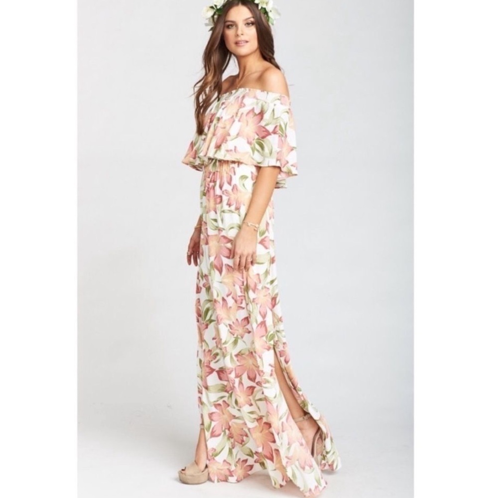 Show Me Your MuMu Floral Off-Shoulder Maxi Dress